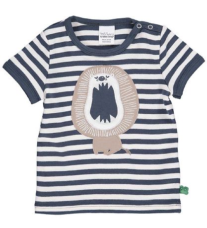 Freds World Stuttermabolur - Dýr Stripe - Midnight
