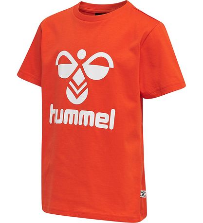 Hummel T-Shirt - hmlTres - Cherry Tomate