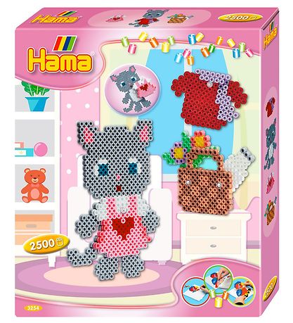 Boîte de perle Hama Midi - 2500 pces - Chat mignon