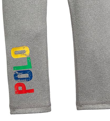 Polo Ralph Lauren Leggings - Color Shop - Gråmelerad m. Tryck
