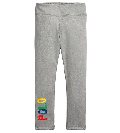 Polo Ralph Lauren Leggings - Color Shop - Gråmelerad m. Tryck