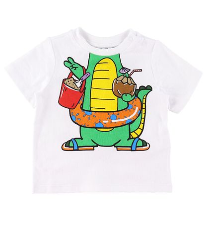 T-Shirt Stella McCartney Kids - Blanc av. Appuyez sur