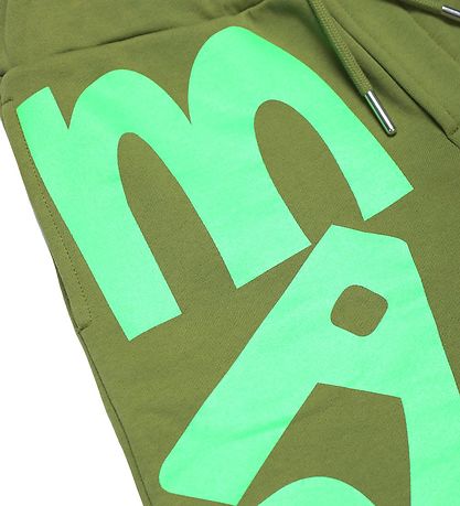 Marni Joggingbuxur - Khaki/Neon grænt