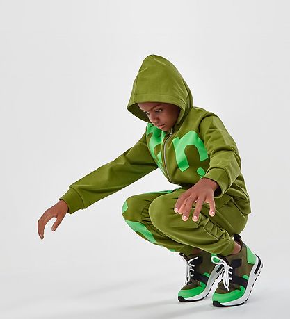 Marni Joggingbuxur - Khaki/Neon grænt