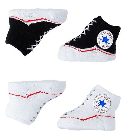 Converse Socken - 2er-Pack - Schwarz/Weiß