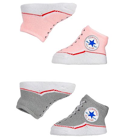 Converse Socken - 2er-Pack - Grau/Rosa