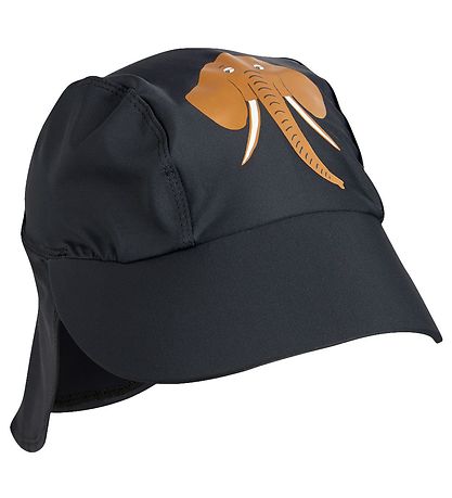 Mini Rodini Swim Hat - UV 50+ - Elephant - Black