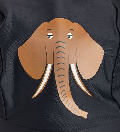 Mini Rodini Swim Hat - UV 50+ - Elephant - Black