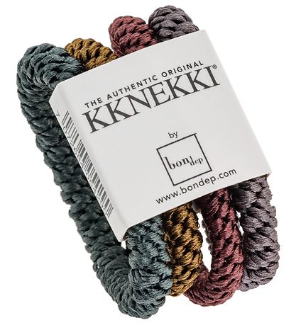 Kknekki Hárteygjur - 4 Pakki - Grænt/Gull/Rautt/Fjólublátt