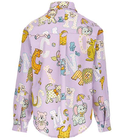 Moschino Bluse - Lila m. Print