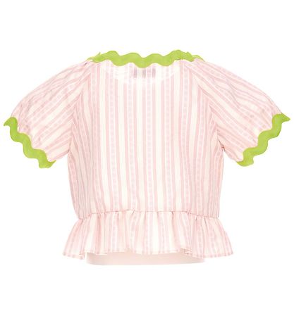 Moschino Toppi - Vaaleanpunainen raidallinen/Neonvihreä