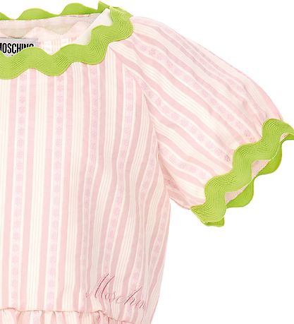 Moschino Toppi - Vaaleanpunainen raidallinen/Neonvihreä