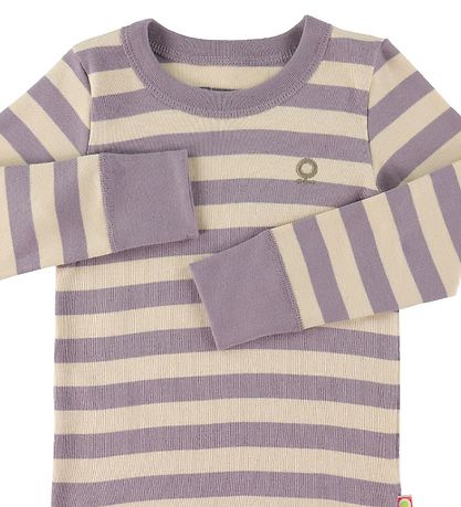 Katvig Pullover - Lila/Beige gestreift