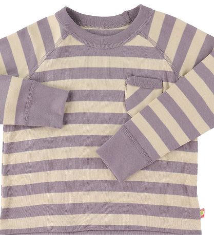 Katvig Blouse w. Pocket - Purple/Beige Striped