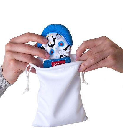 Nuby Bide Glove - Blå m. Pingviner