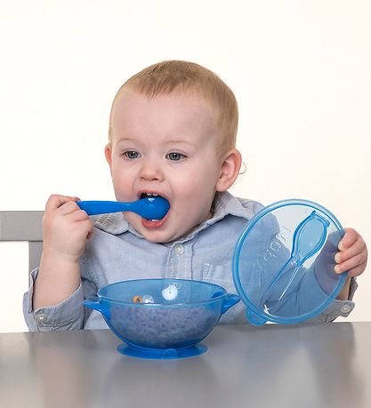 Nuby Bowl w. Spoon - Blue