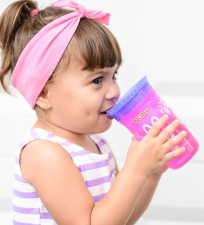 Nuby Drikkekop - 300ml - Rosa m. Tryck