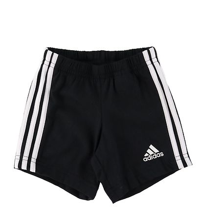 Adidas black shorts with pink stripes sale