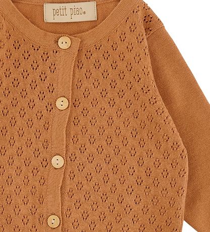 Petit Piao Cardigan - Knitted - Camel w. Pointelle