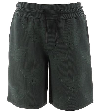 Emporio Armani Shorts - Green Striped w. Logos