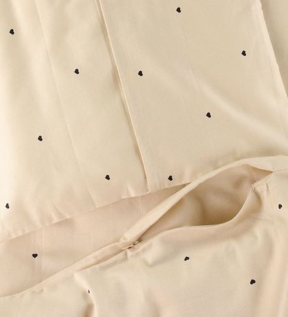 Design Letters Bedding - Baby - 70x100 cm - Beige w. Hearts