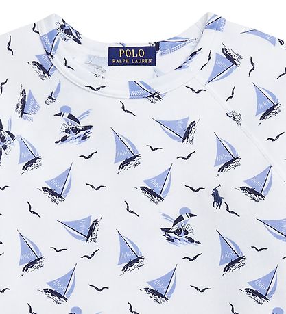 Polo Ralph Lauren Sweatshirt - Classic - White/Blue w. Sailing s