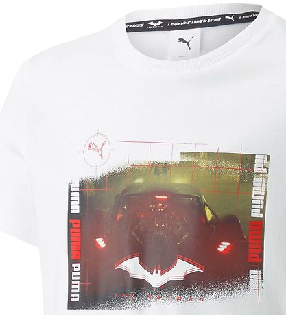 Puma Stuttermabolur - Batman - White