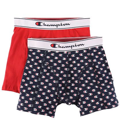 Champion Fashion Boxershorts - 2er-Pack - Rot/Navy m. Logos