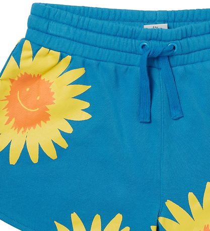 Shorts en Molleton Stella McCartney Kids - Bleu av. Jaune