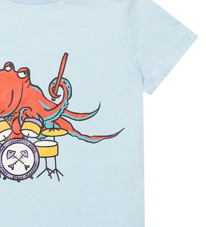Stella McCartney Kids T-shirt för barn - Ljusblå m. Bläckfisk