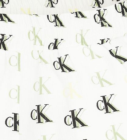 Calvin Klein Shorts - Monogram - Vit/Grön