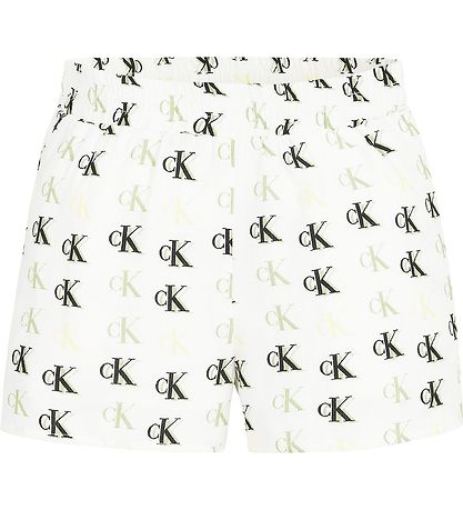 Calvin Klein Shorts - Monogram - Vit/Grön