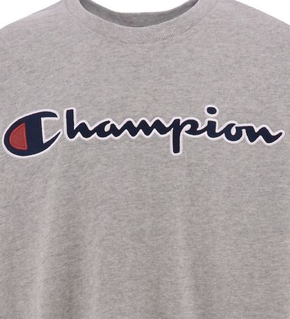 Champion T-shirt - Grey Melange w. Logo