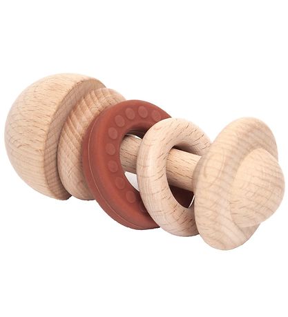 Petit Monkey Rassel - Holz - Gebackener Clay