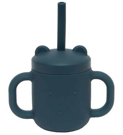 Petit Monkey Becher m. Strohhalme - Silikon - 175 ml - Spülung B