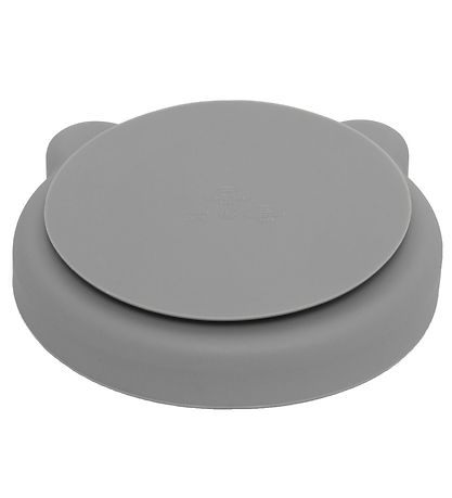 Petit Monkey Plate w. Suction Cup - Silicone - Pewter Green