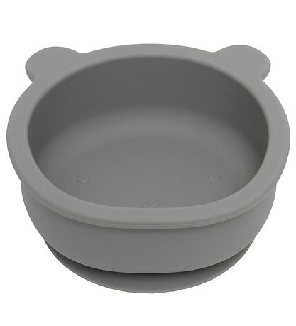 Petit Monkey Bowl w. Suction Cup Silicone Bear Pewter Gree KW ES