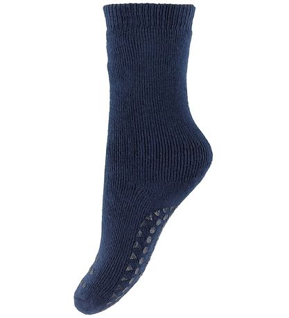 GoBabyGo Socks - Non-Slip - 4-Pack - Blue/Grey