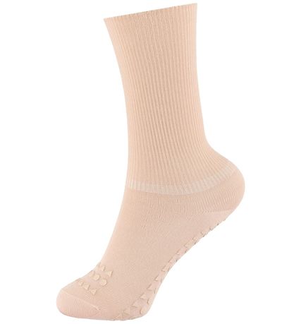 GoBabyGo Socks - Non-Slip - 4Pack - Rose/Grey/Offwhite/Sand