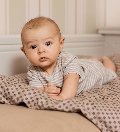 Noa Noa miniature Stuttermabolur - List Grey Melange