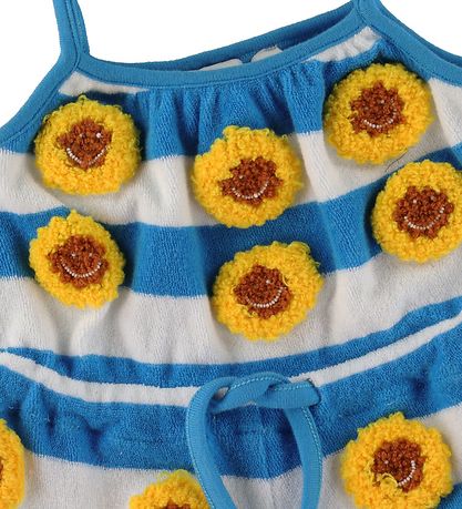 Stella McCartney Kids Jumpsuit - Blau/Weiß gestreift m. Blumen