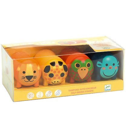 Djeco Stamp Set - 4-Pack - Safari Animals