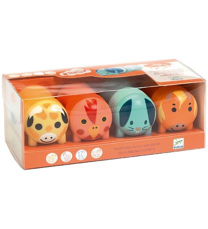Djeco Stamp Set - 4-Pack - Farm Animals