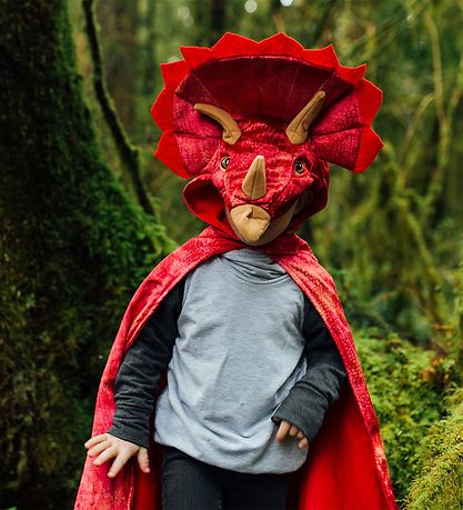 Great Pretenders Búningur - Triceratops Skikkju - Rautt
