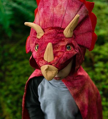 Great Pretenders Búningur - Triceratops Skikkju - Rautt