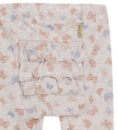 Hust and Claire Shorts - Hanni - Rib - Beige w. Butterflies