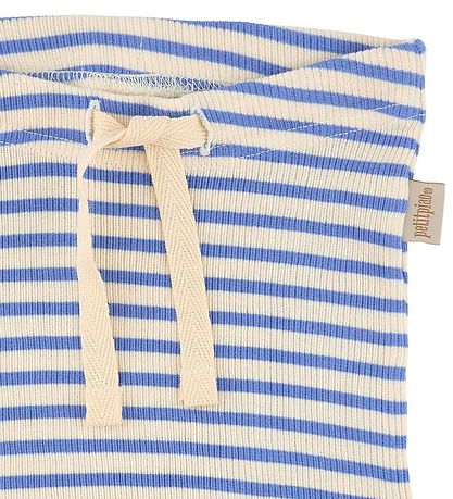 Petit Piao Shorts - Modal Striped - Blue Cloud/Cream
