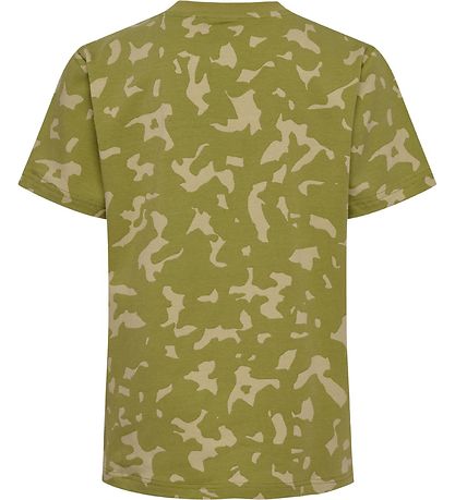 Hummel Stuttermabolur - hmlRush - Green Olive