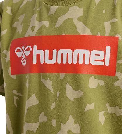 Hummel Stuttermabolur - hmlRush - Green Olive