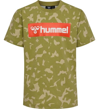 Hummel Stuttermabolur - hmlRush - Green Olive